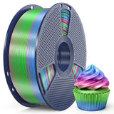SUNLU 16 Color PLA Filament Bundle Multicolor, PLA 3D Printer Filament 1.75mm, Individually Vacuum Packed, 0.25kg per Spool, 4kg in Total, 16 Pack. (4 Transparent Color and 12 Regular Solid Color)