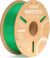 ELEGOO Rapid PETG Filament 1.75mm Bundle 4KG, High Speed 30-600mm/s 3D Printer Filament Accuracy +/- 0.02 mm, 1kg Cardboard Spool(2.2lbs), Fits for Most FDM 3D Printers(Black, White, Blue, Red)