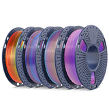 SUNLU 16 Color PLA Filament Bundle Multicolor, PLA 3D Printer Filament 1.75mm, Individually Vacuum Packed, 0.25kg per Spool, 4kg in Total, 16 Pack. (4 Transparent Color and 12 Regular Solid Color)