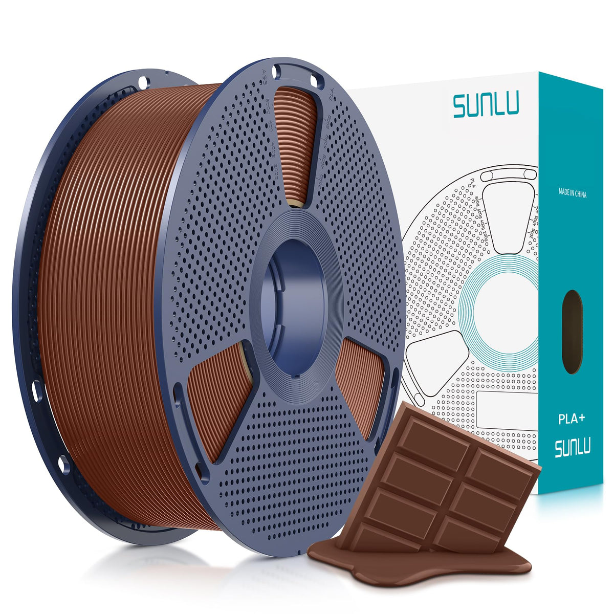 SUNLU 3D Printer Filament Bundle, PLA Plus Filament 10KG 1.75mm, Neatly Wound Filament for Most 3D Printer, 10 Colors, 1kg Spool, Black+White+Grey+Green+Blue+Grassgreen+Bluegrey+Pureyellow+Red+Orange