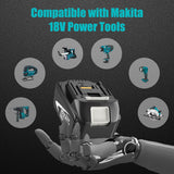 2-Pack 10000mAh High Capacity Replacement for Makita 18V Battery Compatible with Makita 18 Volt Batteries BL1860B BL1850B BL1840B BL1830B BL1815B LXT400 with LED Indicator Cordless Power Tools (Multi)