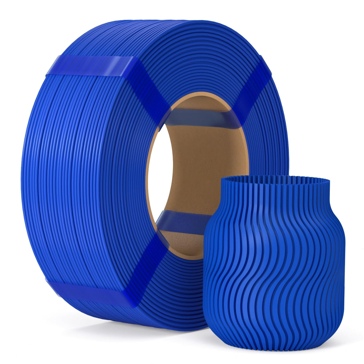 ELEGOO PLA Basic Refill Filament 1.75mm Bundle 4KG, 3D Printer Filament No Spool for Reusable Spool Refilling Dimensional Accuracy +/- 0.02mm, 4pcs 1kg Spool(2.2lbs) Black, White, Red, Cobalt Blue