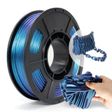 3D Printer Filament Bundle,1.75MM Silk PLA Filament Multicolor 250g*10 Rolls,Bulk Filament fits for Most FDM 3D Printers.