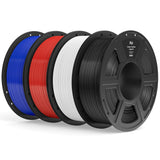 ELEGOO PLA Filament 1.75mm Bundle 4KG, 3D Printer Filament Dimensional Accuracy +/- 0.02mm, 4pcs 1kg Spool(2.2lbs) Fit Most FDM 3D Printers (Pink, Purple, Sky Blue, Sea Green)