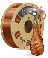 OVERTURE Silk PLA Filament Bundle, Clog-Free Shiny, Metallic Shine 3D Printer Filament, 1kg Spool * 4 Rolls(Silk Gold+Silk Silver+Silk Coppe+Silk Blue-Silver)
