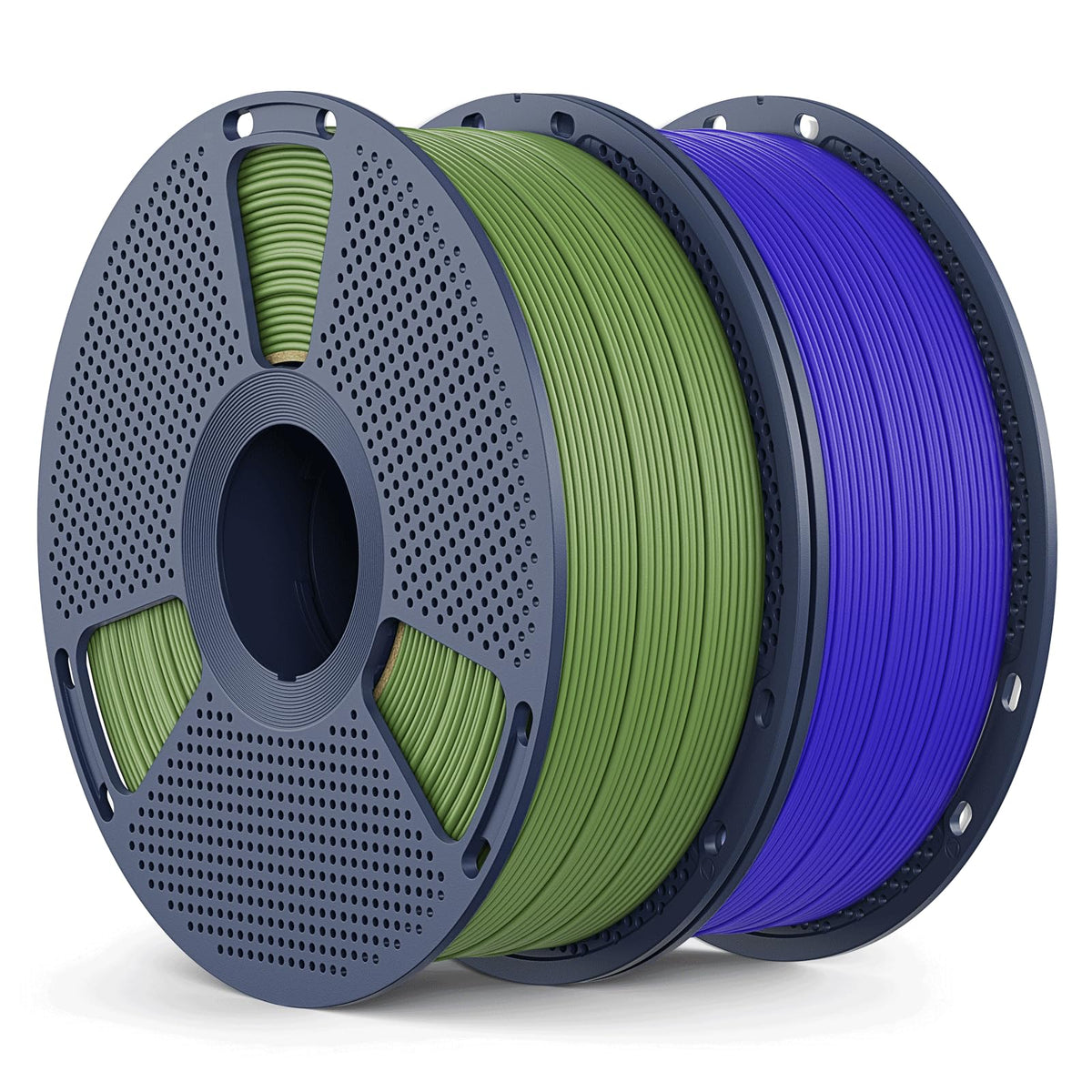 Matte PLA Filament 1.75mm, 4kg(8.8lbs) SUNLU 3D Printer Filament, Matte Surface Texture, No Clogging, Less Brittle, Black+White+Klein Blue+Olive Green