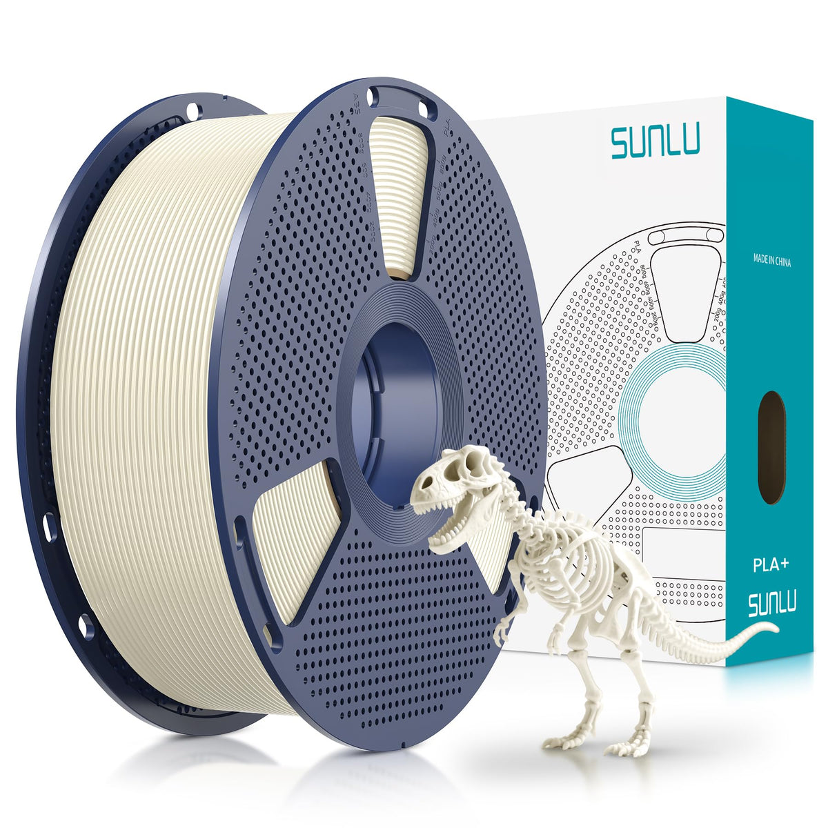 SUNLU 3D Printer Filament Bundle, PLA Plus Filament 10KG 1.75mm, Neatly Wound Filament for Most 3D Printer, 10 Colors, 1kg Spool, Black+White+Grey+Green+Blue+Grassgreen+Bluegrey+Pureyellow+Red+Orange