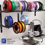 3D Printer Filament Storage Rack, Studio,Office Workshop 3-Tier Wall-Mounted Space Saving Holder, Modular Metal Spool Shelf Organizer, for PLA/ABS/TPU Rolls