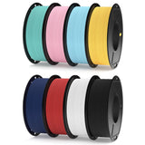 ELEGOO Matte PLA 3D Printer Filament Bundle 1.75mm, 8 Colors 250g Spool Dimensional Accuracy +/- 0.02mm, 8 Pack Multicolors Fits for Most FDM 3D Printers