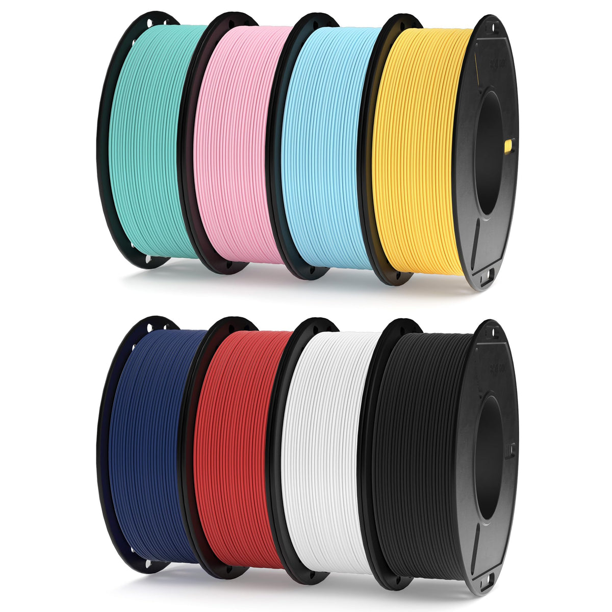 ELEGOO Matte PLA 3D Printer Filament Bundle 1.75mm, 8 Colors 250g Spool Dimensional Accuracy +/- 0.02mm, 8 Pack Multicolors Fits for Most FDM 3D Printers
