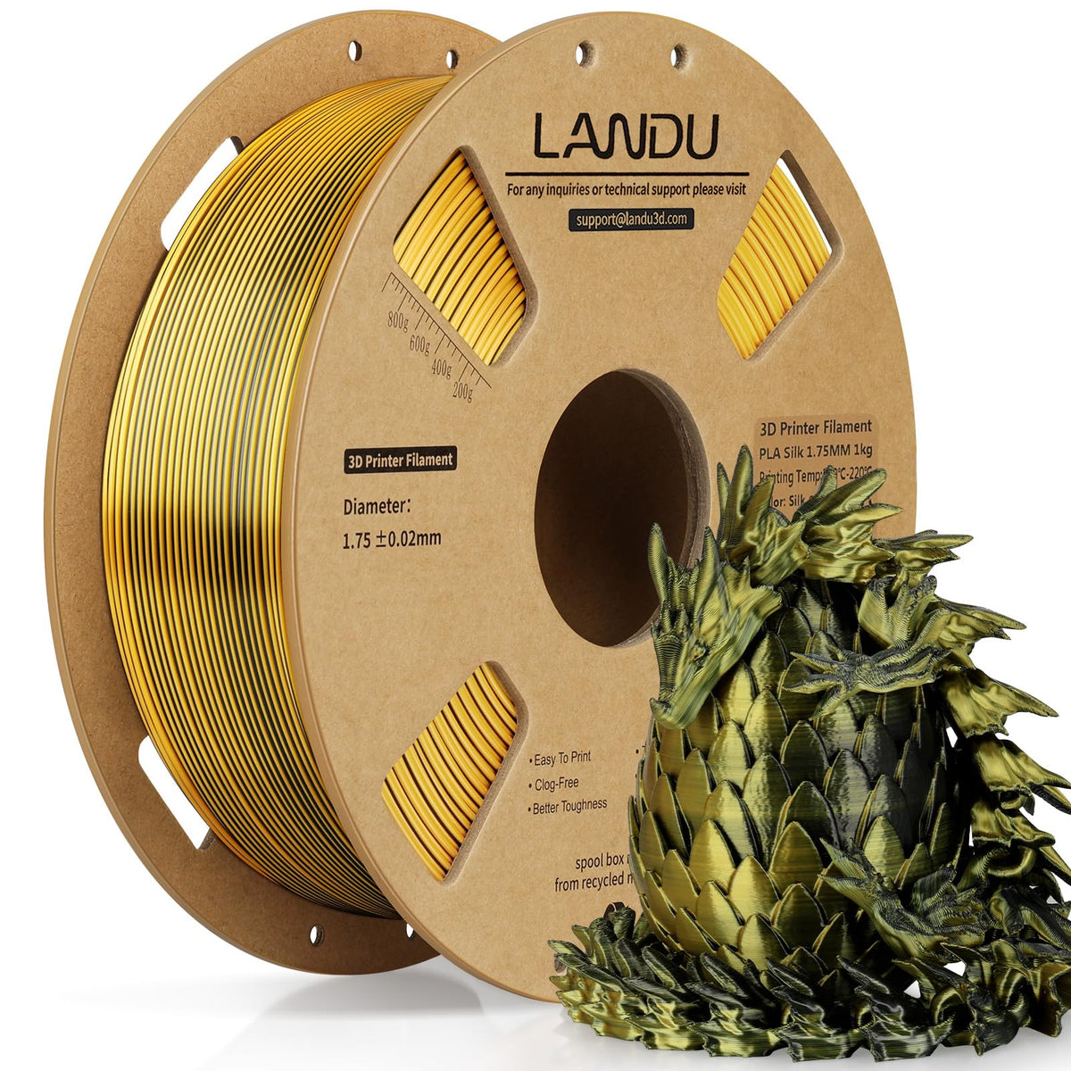LANDU Filament Dryer 3D Printer Filament Dry Box,2 Spools Double Fast Heating Upgraded Filament Dehydrator Keeping Filaments Dry for 1.75mm/2.85mm One-Key Set for PLA PETG ABS TPU