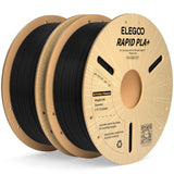 ELEGOO Rapid PLA Plus Filament 1.75mm Black 4KG, PLA+ 3D Printer Filament for 30-600 mm/s High Speed Printing, Dimensional Accuracy +/- 0.02 mm, 4 Pack 1kg Spool(2.2lbs)