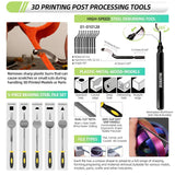 76pcs 3D Printer Tools Kit with Bag, 3D Printer Accessories includes Digital Caliper, Hygrometer, PTFE Tube Kit, Deburring Tool, Scrapers, Nozzle Cleaning, for Bambu Lab, Ender 3, FDM/SLA Printers etc