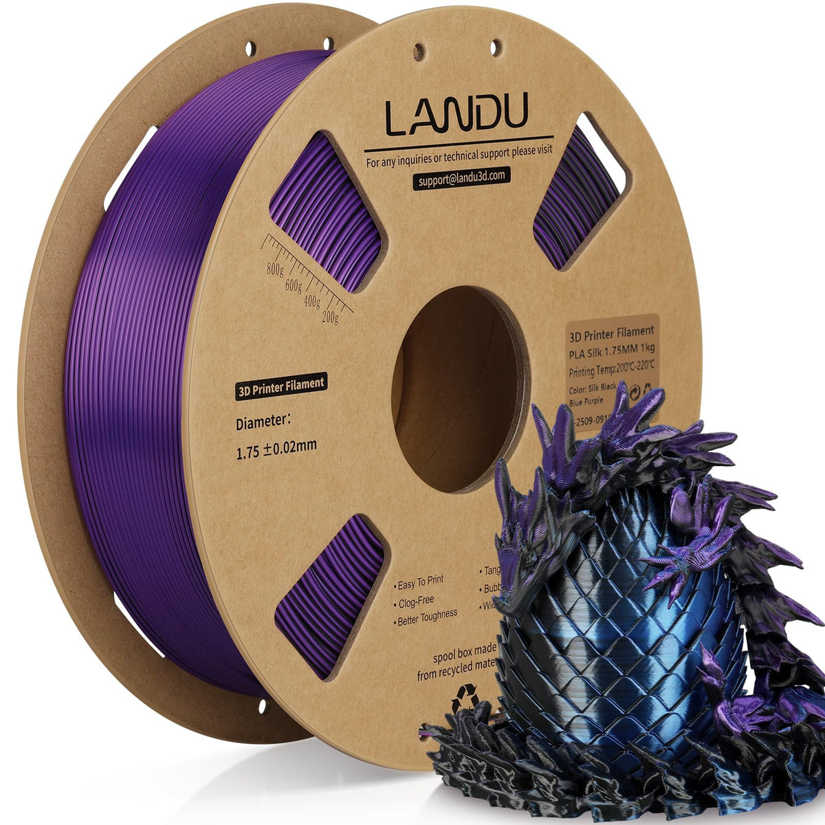 LANDU Filament Dryer 3D Printer Filament Dry Box,2 Spools Double Fast Heating Upgraded Filament Dehydrator Keeping Filaments Dry for 1.75mm/2.85mm One-Key Set for PLA PETG ABS TPU