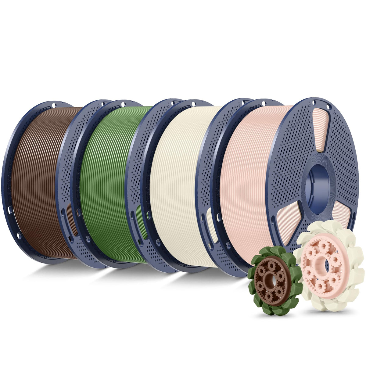 SUNLU PLA+2.0 3D Printer Filament Bundle, 4KG Upgrade PLA+ Filament 1.75mm, Tougher and Stronger, Dimensional Accuracy +/-0.02mm, 1KG per Spool, 4 Packs, 4KG Total, Black