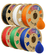 OVERTURE 10KG Bundle PLA Filament 1.75mm, Neatly Wound 3D Printer Filament 10 Pack 1kg Spool (2.2lbs), Dimensional Accuracy +/- 0.02 mm, Fit Most FDM 3D Printers (Black 10-Pack)