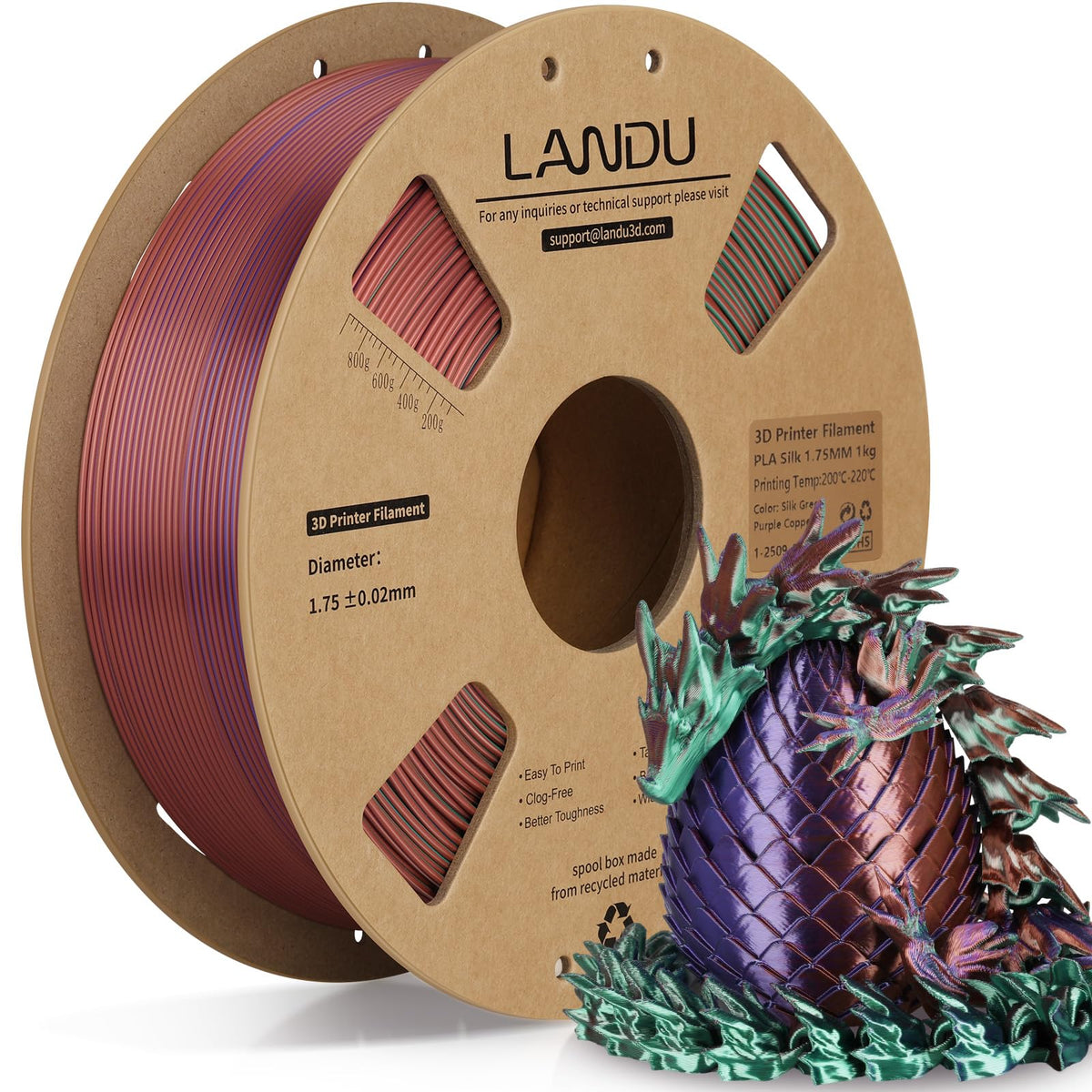 LANDU Filament Dryer 3D Printer Filament Dry Box,2 Spools Double Fast Heating Upgraded Filament Dehydrator Keeping Filaments Dry for 1.75mm/2.85mm One-Key Set for PLA PETG ABS TPU