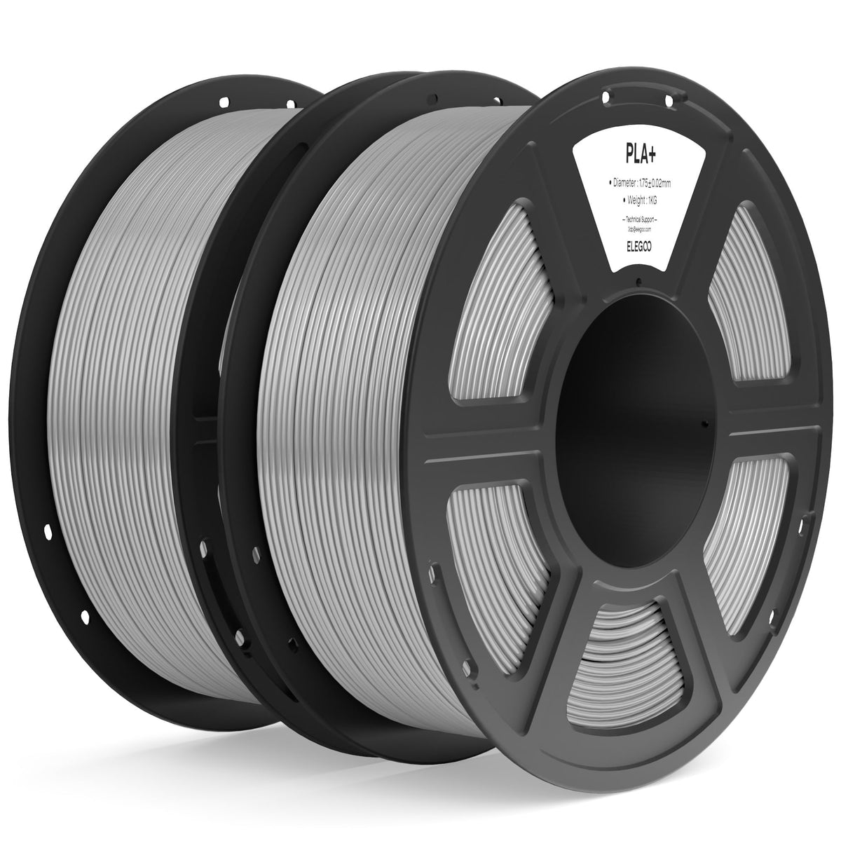 ELEGOO PLA+ Filament 1.75mm Black 3KG, High Toughness PLA Plus 3D Printer Filament Dimensional Accuracy +/- 0.02mm, 3kg Large Spool(6.6lbs) Fits for Most FDM 3D Printers
