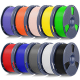 SUNLU PLA+2.0 3D Printer Filament Bundle, 4KG Upgrade PLA+ Filament 1.75mm, Tougher and Stronger, Dimensional Accuracy +/-0.02mm, 1KG per Spool, 4 Packs, 4KG Total, Black