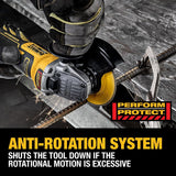 DEWALT 20V MAX* XR Brushless Cordless 4-1/2 in. - 5 in. Variable Speed Paddle Switch Grinder (Tool Only) (DCG410VSB)