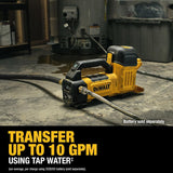 DEWALT 20V MAX Transfer Pump, 10 GPM, Powerful and Lightweight, Profesional Grade Versatility, Bare Tool Only (DCE050B)