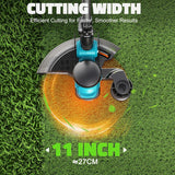Cordless String Trimmer Compatible with Makita 18V (Tool Only), Weed Eater with Brushless Motor & Battery Level Display, 3 in 1 Electric Weed Wacker/Edger Trimmer/Lawn Mower for Yard Garden, Blue