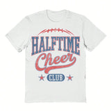 Nearly There Halftime Cheer Club Graphic White Unisex Short-Sleeve T-Shirt