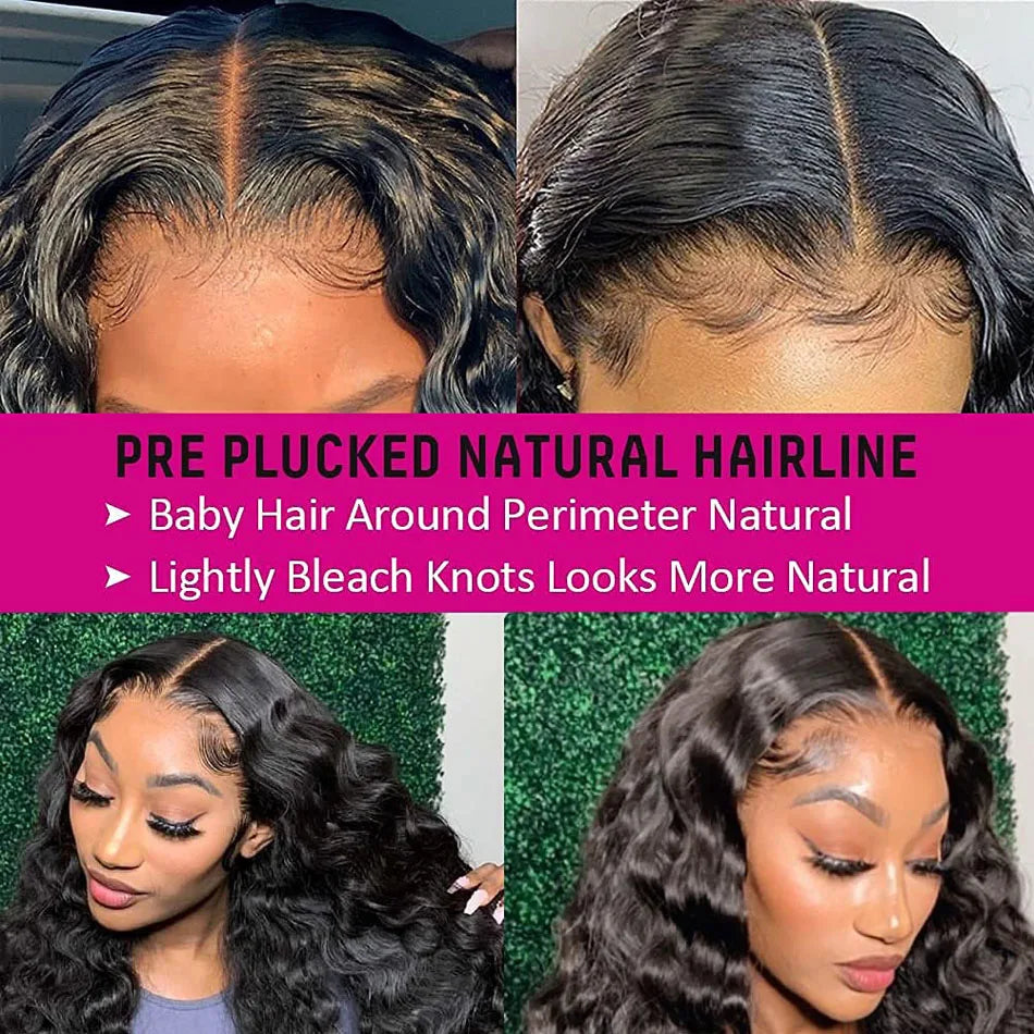 300 Density Loose Deep Wave 13x6 Hd Lace Front Human Hair Wig For Women