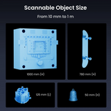 Revopoint MetroY PRO 3D Laser Scanner For 3D Printer 34 Blue Cross Laser Lines Wireless Handheld Scan 0.01mm Precision For CAD