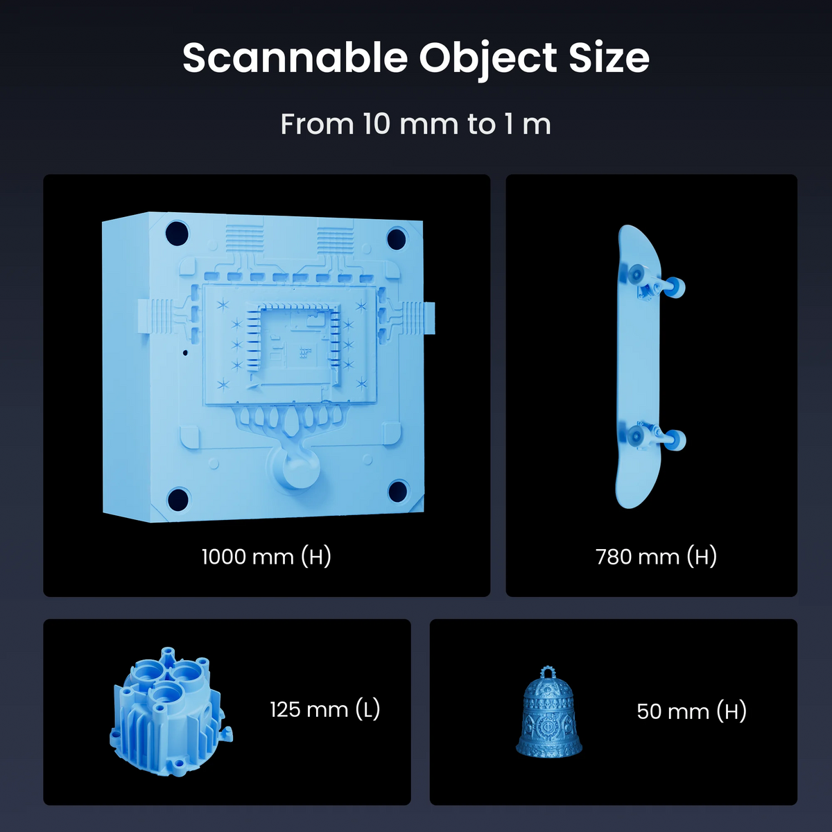 Revopoint MetroY PRO 3D Laser Scanner For 3D Printer 34 Blue Cross Laser Lines Wireless Handheld Scan 0.01mm Precision For CAD