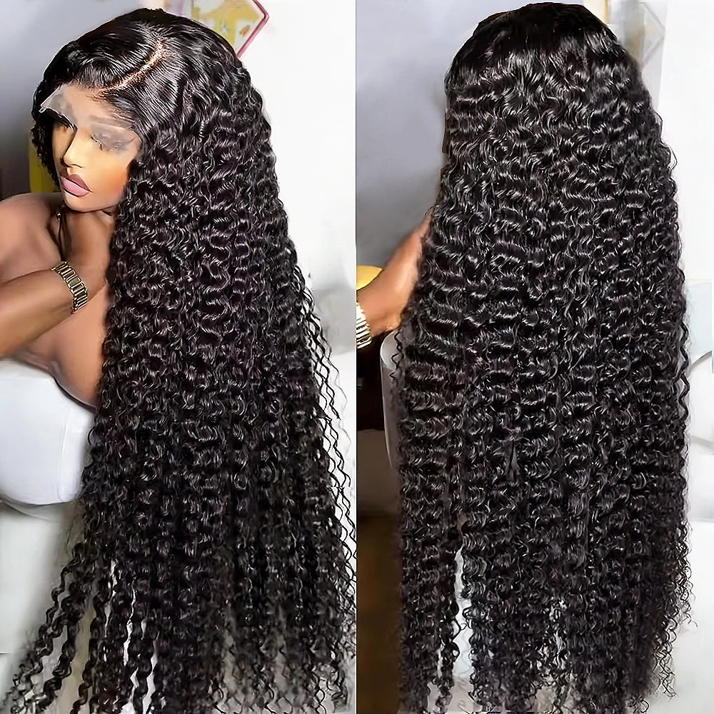 Deep Wave 13x6 HD Lace Frontal Wig Curly Lace Front Human Hair Wigs Water Wave 5x5 HD Lace Closure Wig 300% Full Hair Lace Wigs