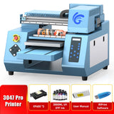 A3 UV DTF Printer For Epson XP600 Printer head A3 UV Printer for Acrylic Bottle Glass With Laminator machine uv sticker printer
