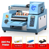 A3 UV DTF Printer For Epson XP600 Printer head A3 UV Printer for Acrylic Bottle Glass With Laminator machine uv sticker printer