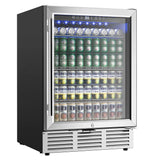 Beverage Refrigerator 24Inch 180 Can Built-in Beverage Cooler Under Counter Beer Fridge Soda Water Wine For Kitchen Bar Office
