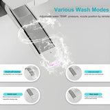 Smart Toilet with Built-in Bidet, AUTO Open/Close, Warm Water Sprayer, AUTO Dual Flush, Heated Bidet Toilet Seat for Bathrooms