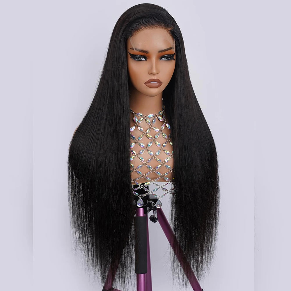 40 42 Inch Bone Straight Human Hair Wigs 13x4 13x6 HD Lace Frontal Wigs