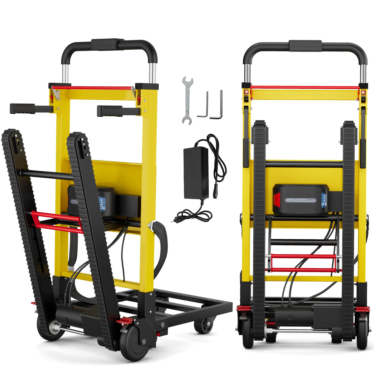 Electric Stair Climbing Hand Trucks Dolly Cart for Moving 400lbs Capacity Heavy Duty Folding Stair Climber Cart Hand Trolley