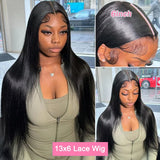 40 42 Inch Bone Straight Human Hair Wigs 13x4 13x6 HD Lace Frontal Wigs