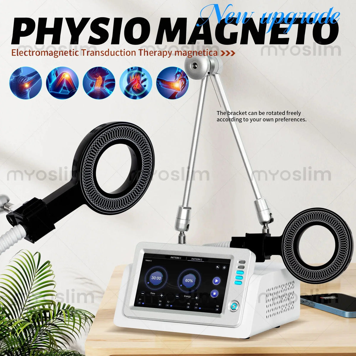 Pro Body Massager Magnetic Tech Targeted Therapy CE Certified Safe Physio Care Soreness Relief Multi Function Equipment