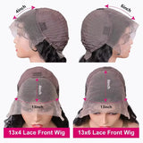 100% Malaysia Human Hair 13x6 Bone Straight Lace Front Human Hair Wigs