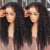250 Density 13x6 Hd Afro Kinky Curly Wig 100% Human Hair 13x4 4c Edges Frontal Deep Wave Curly Lace Front Wigs For Women on sale