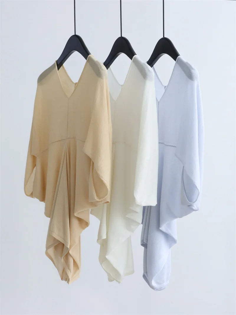 2026 new model - simple fabric with pleated irregular bottom hem. Lightweight, loose and comfortable.