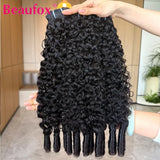 Beaufox Burmese Curly Hair Bundles Pixie Curly Bundles Human Hair Virgin