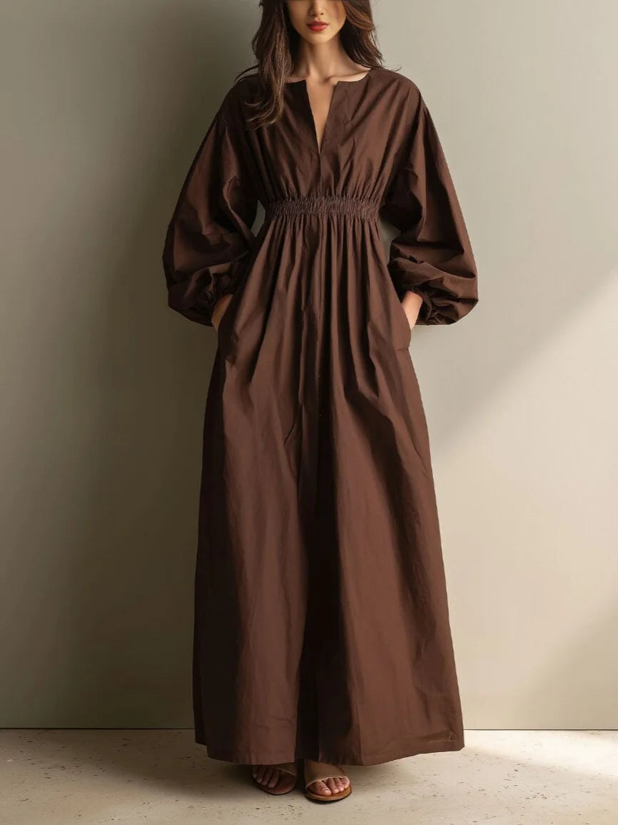 26 Autumn New Long Sleeve Dress Women's Trendy Fashion Long Dress