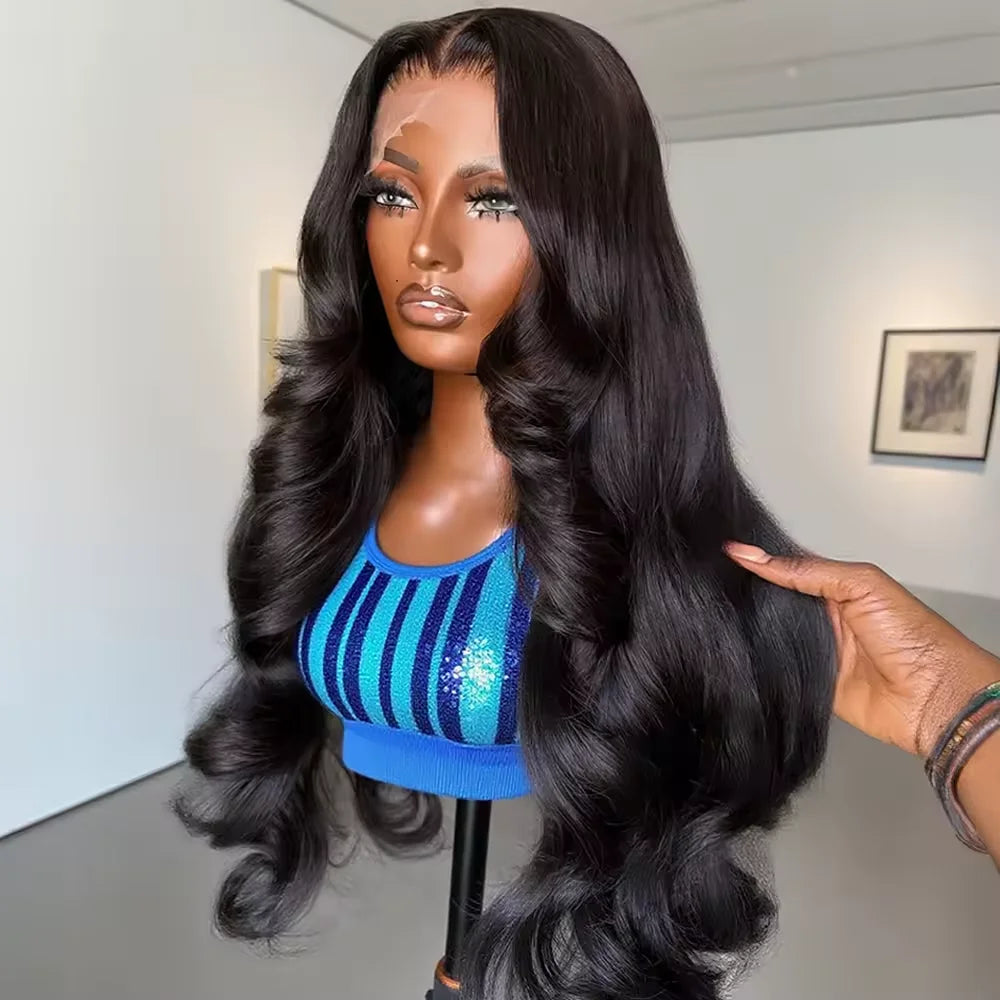 Body Wave Lace Front Human Hair Wig 30 34 40 Inches 200 Density Brazilian Remy 13x6 Transparent Hd Lace Frontal Wigs For Women