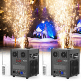 Fieryzeal 700W Cold Sparks Machine with Flightcase Indoor/Outdoor Electronic Flower Spraying Machine DJ Party Firework Machine