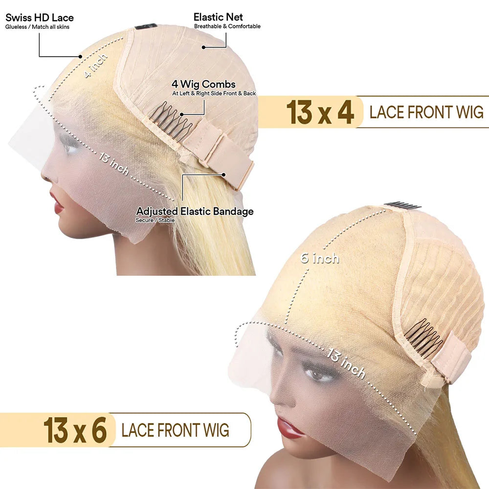 613 HD Lace Frontal Wig 13x6 Deep Wave 13x4 Lace Front Human Hair Wig Blonde Curly Wigs Colored Water Wave Wigs Human Hair Cheap