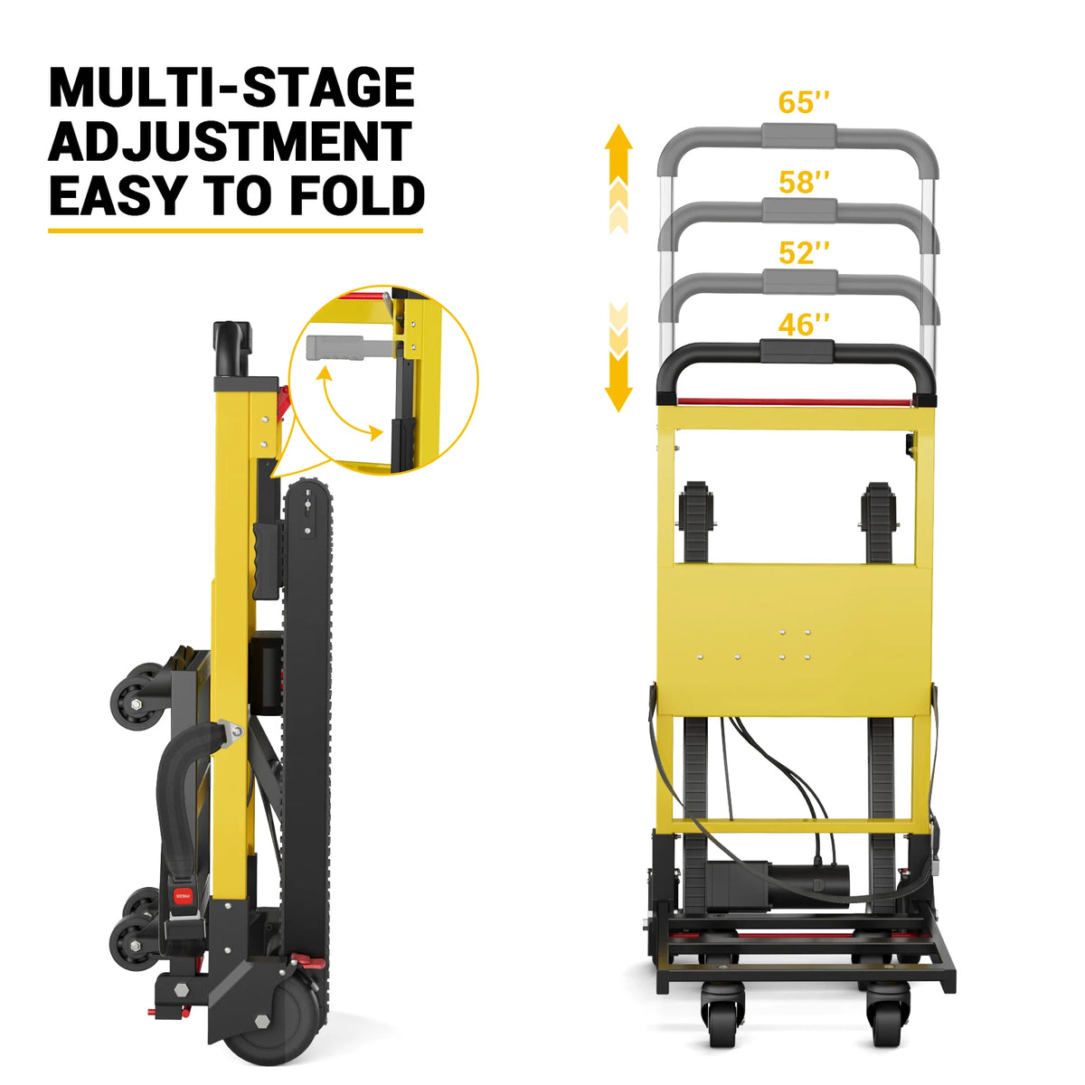 Electric Stair Climbing Hand Trucks Dolly Cart for Moving 400lbs Capacity Heavy Duty Folding Stair Climber Cart Hand Trolley