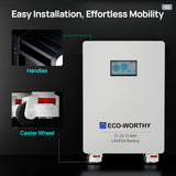 ECO-WORTHY 48V 314Ah (V1) LiFePO4 Lithium Battery, 16.1kWh High Capacity Energy Storage with Breakers RS485/CAN/RS232 for Home