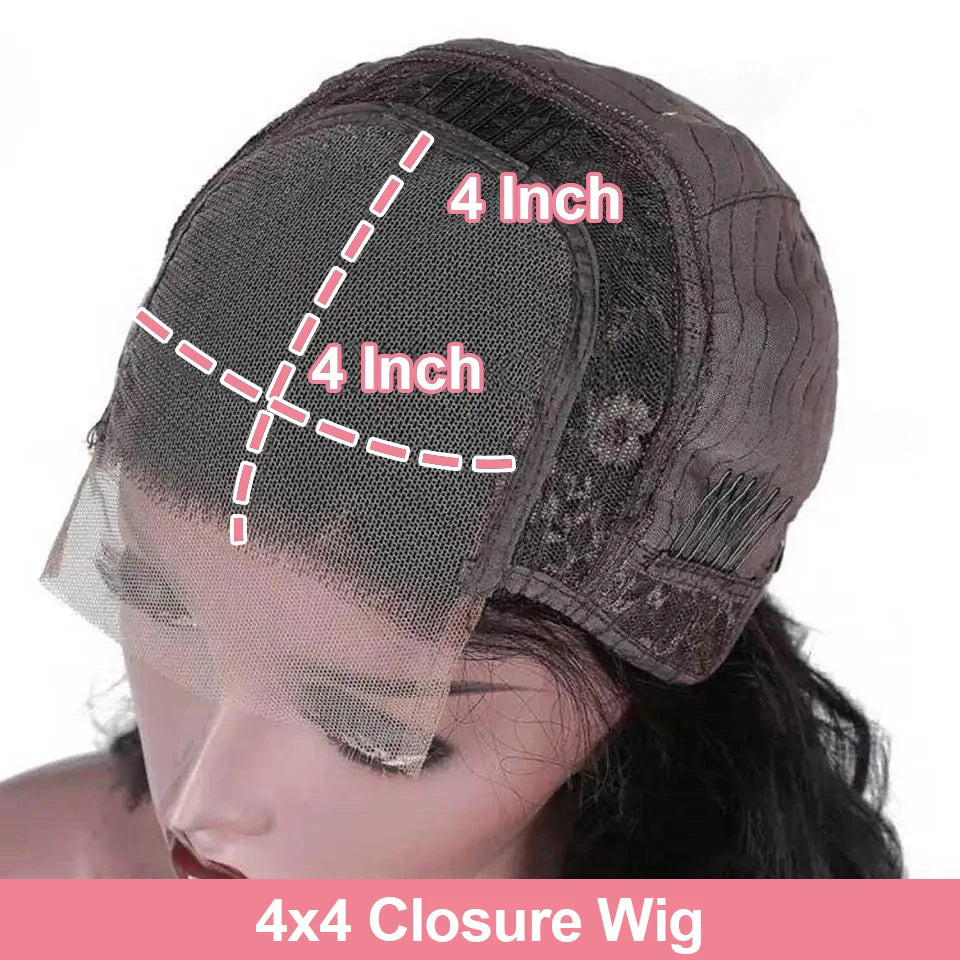 Deep Curly Bob Wig Human Hair Deep Wave Lace Front Wigs Human Hair Pre Plucked 4x4 Lace Closure Wigs Human Hair 250% Density Black Color 10-16 Inch For Black Women